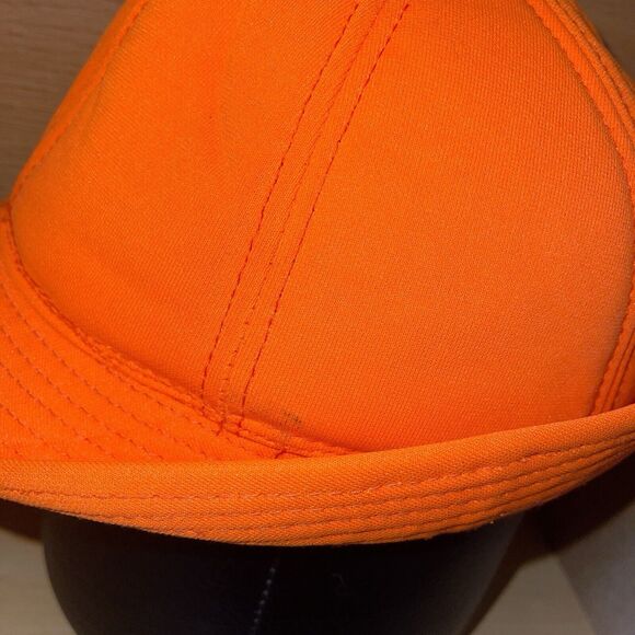 Vintage Youngan Blaze Orange Hunting Brimmed Ear Flap Mens Hat Size M Winter Cap - Picture 6 of 12